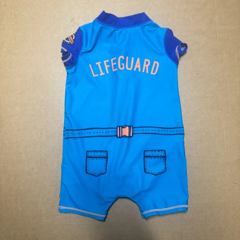 GAP Baby Swimsuit One Piece Rashguard Short Sleeve and Shark Hat